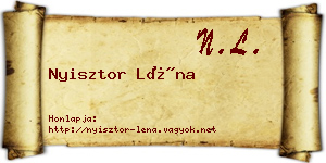 Nyisztor Léna névjegykártya